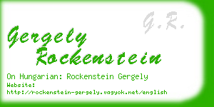 gergely rockenstein business card